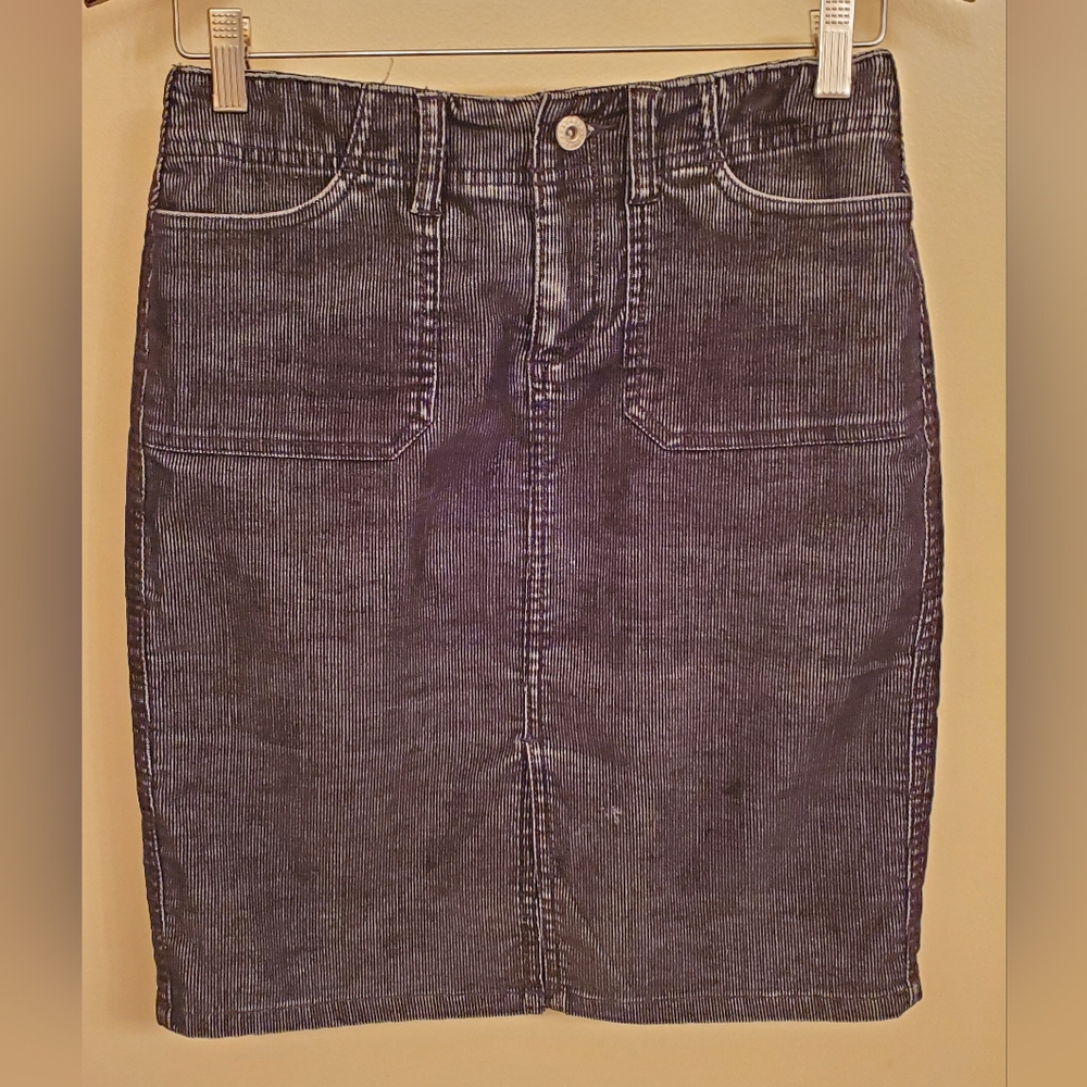 EXPRESS black corduroy mini skirt SIZE 1 - 2